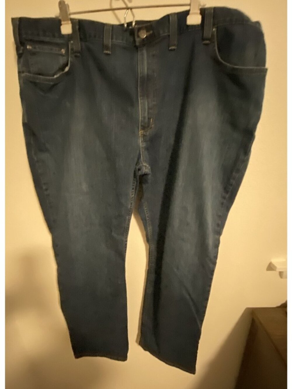 Carhartt Jeans Pants Men 46X32 Denim Relaxed Fit Stretch Highrise Dark Wash